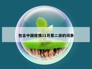包含中国疫情11月第二波的词条