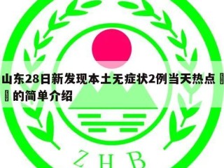 山东28日新发现本土无症状2例当天热点㊙️的简单介绍