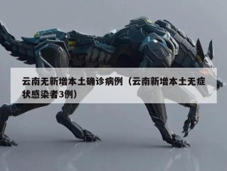 云南无新增本土确诊病例（云南新增本土无症状感染者3例）