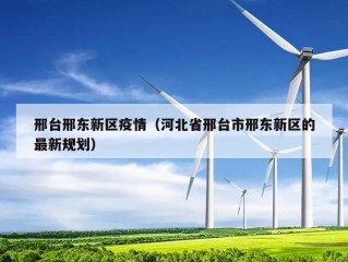 邢台邢东新区疫情（河北省邢台市邢东新区的最新规划）