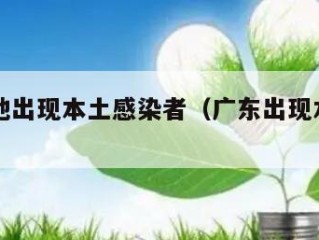 广东多地出现本土感染者（广东出现本土病例）